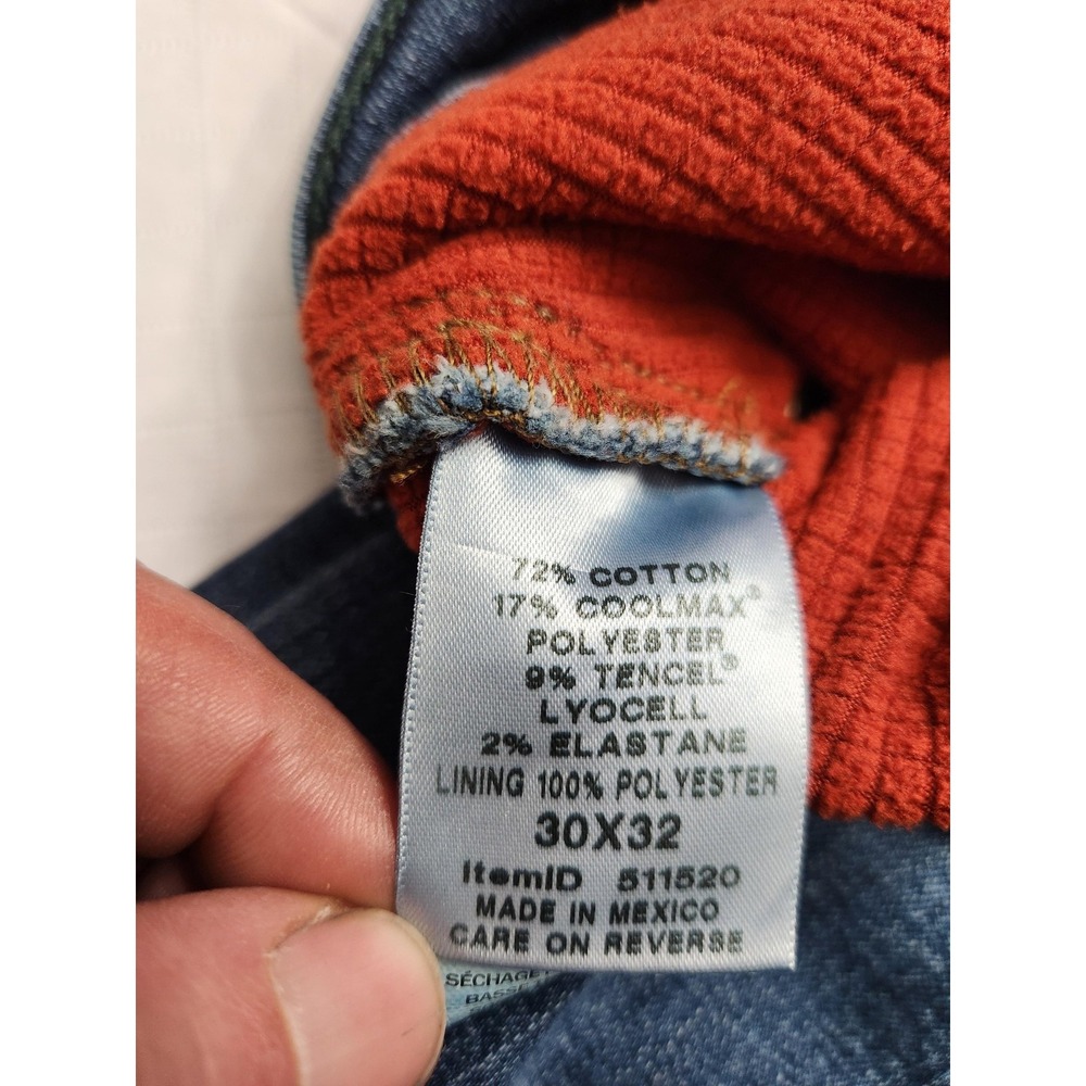 L.L.Bean Jeans Mens 30x32 Blue Classic Fit Fleece Lined Insulated Winter Denim - Picture 3 of 13